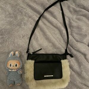 Joe Boxer Black and Cream Crossbody Bag